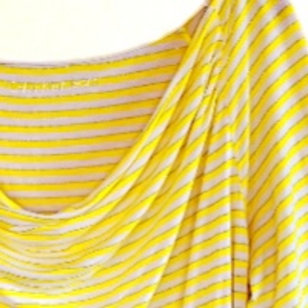 Sunny CALVIN KLEIN JEANS Long Sleeve‎ Cowl Neck Striped Top Blouse XL
